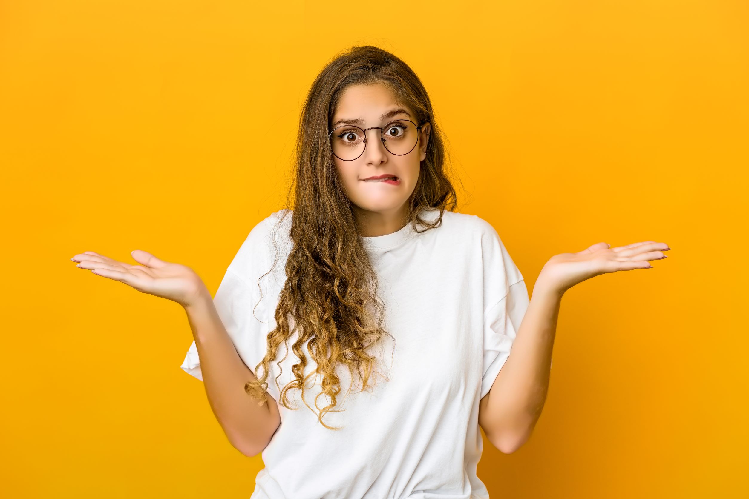 Confused young lady