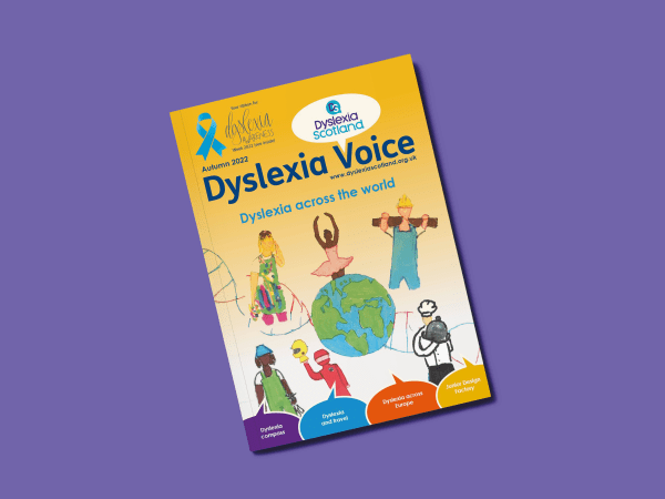 Dyslexia Voice magazine featuring artwork by Layla, a young person with dyslexia