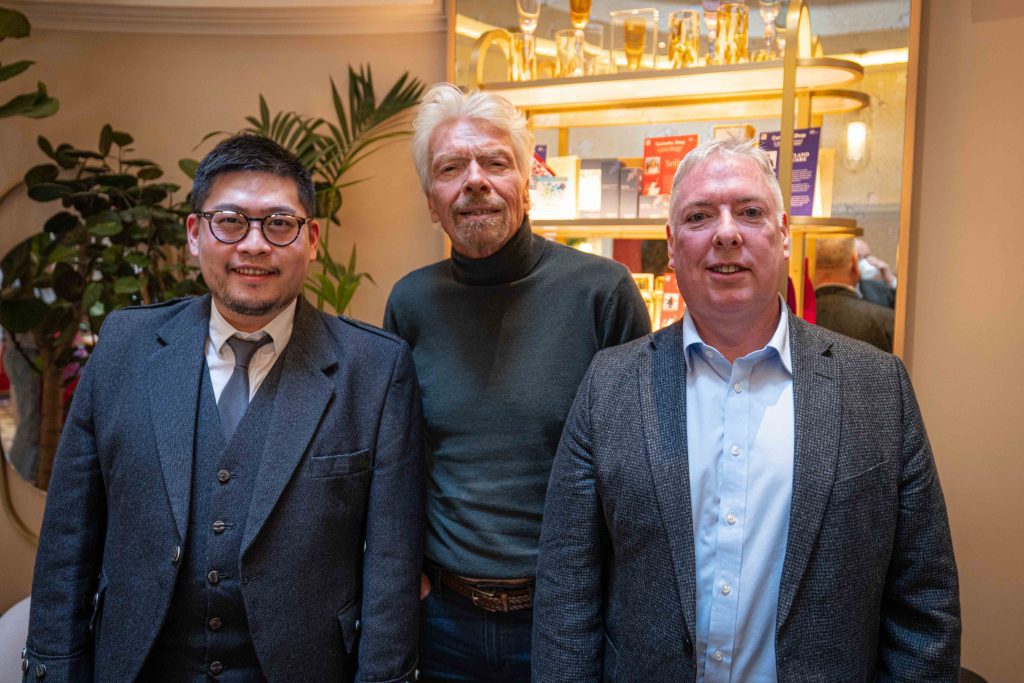 Project Harmless Co-Founders Ka Ho Wong and George Greer and Sir Richard Branson