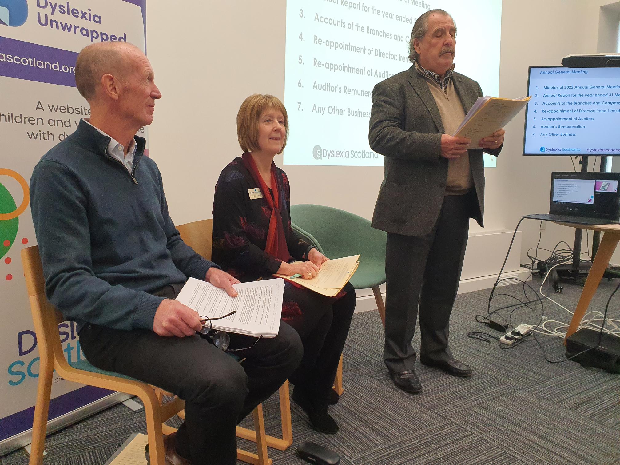 Chief Executive Cathy Magee, flanked by Board members at the AGM.