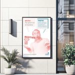 Poster on the exterior of a building