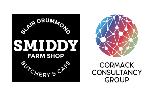 Logos for the Smiffy and Charles Cormack Group