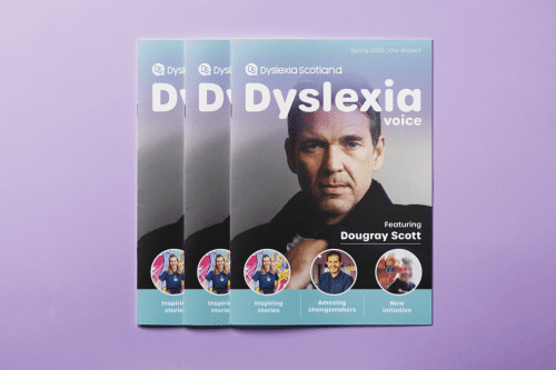 Dyslexia Voice magazine with Dougray Scott on the cover