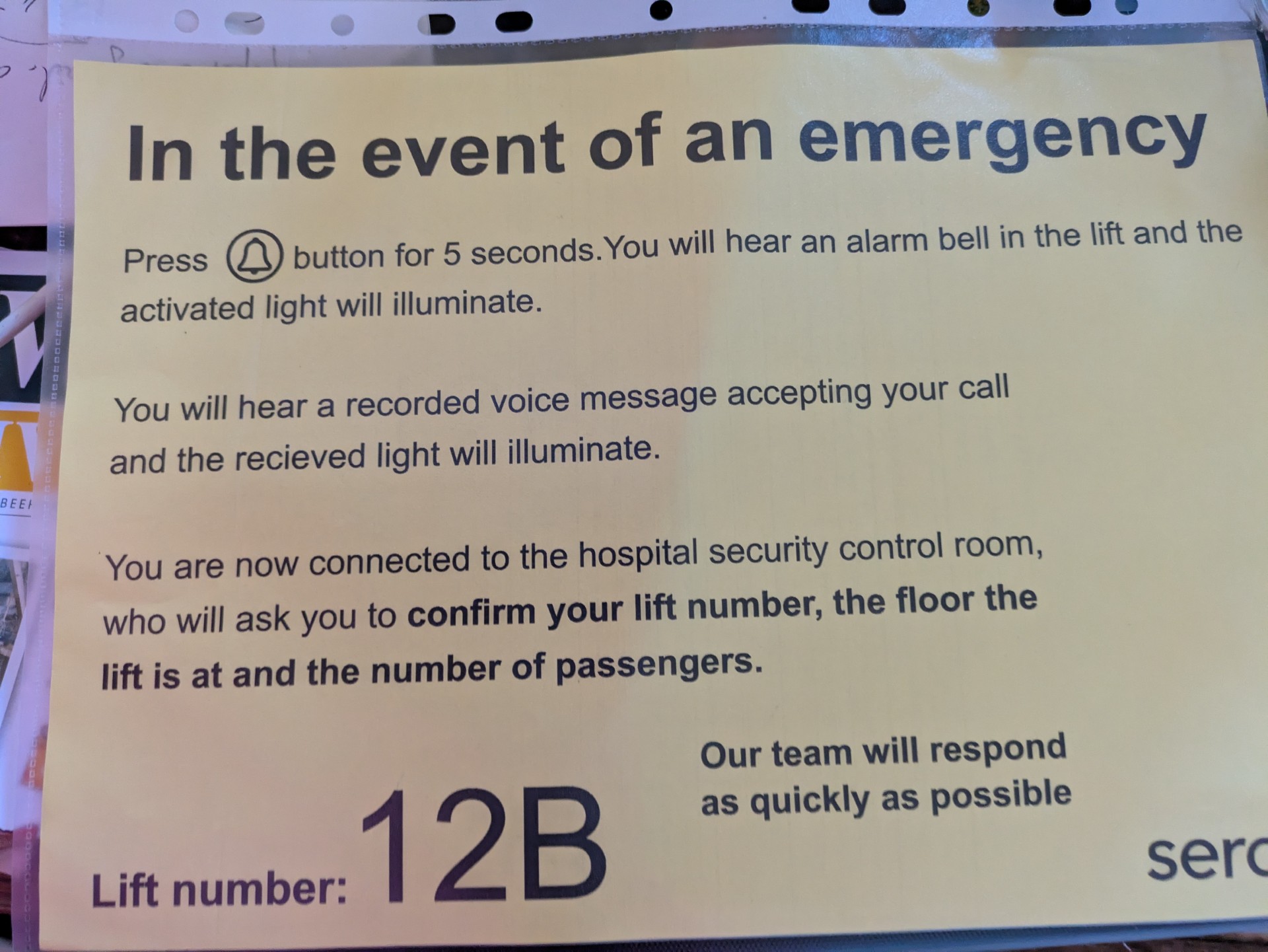 A sign written using dyslexia scotland's formatting guidelines