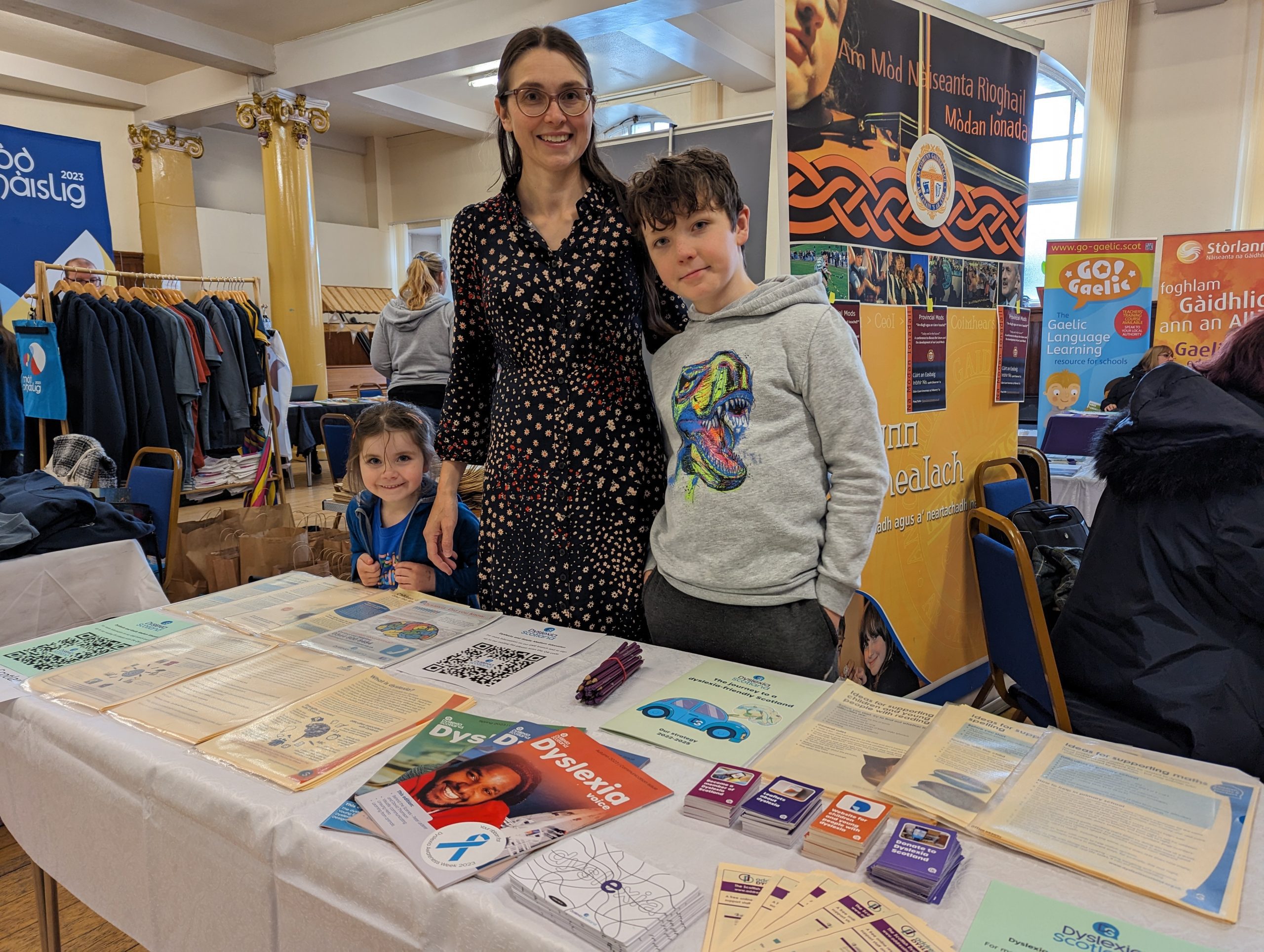Volunteers running an information stand